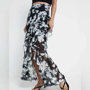 RIVER ISLAND Chiffon Ruffle Maxi Skirt